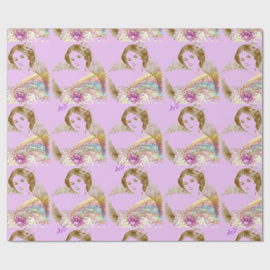 damesmattenpapier cadeaupapier (Vlak)
