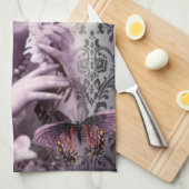  damesmeisje uit de jaren 20 van de Parijs Lady Fl Theedoek (Quarter Fold)