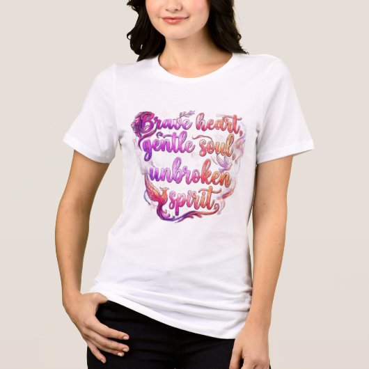 Damesmode Tri-Blend Shirt (Voorkant)