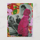 Damesmodel in pyjama circa 1939 Mixed Media Colla Briefkaart (Voorkant)