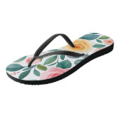 Damespantoffels met pastelbloemen teenslippers (Schuin)