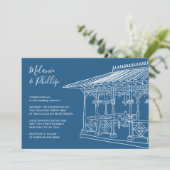 Damespaviljoen Central Park New York Huwelijk Kaart (Staand voorkant)