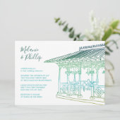 Damespaviljoen Central Park New York Huwelijk Kaart (Staand voorkant)