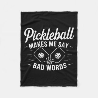 Damespickleball laat me lelijke woorden zeggen gra fleece deken