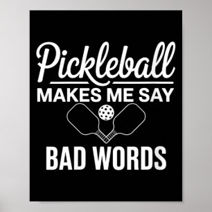 Damespickleball laat me lelijke woorden zeggen gra poster