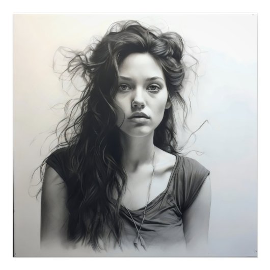 damesschets foto afdruk (Voorkant)