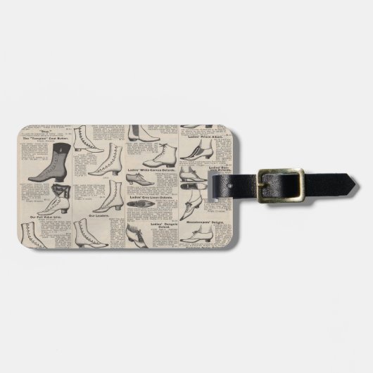  damesschoenencatalogus - Mode uit de jaren 1900 Bagagelabel (Voorkant horizontaal)