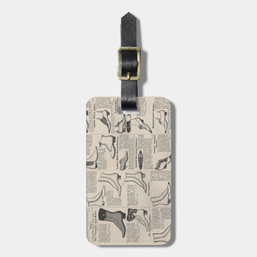  damesschoenencatalogus - Mode uit de jaren 1900 Bagagelabel (Voorkant verticaal)