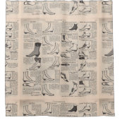  damesschoenencatalogus - Mode uit de jaren 1900 Douchegordijn (Voorkant)