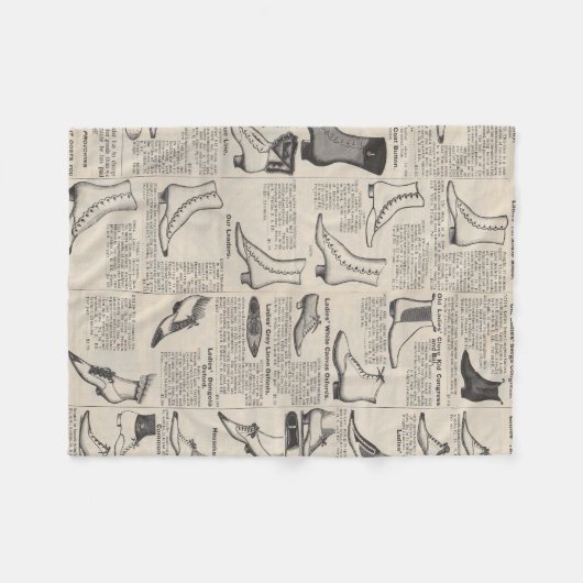  damesschoenencatalogus - Mode uit de jaren 1900 Fleece Deken (Voorkant (Horizontaal))