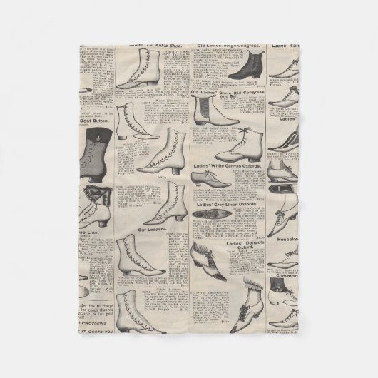 damesschoenencatalogus - Mode uit de jaren 1900 Fleece Deken (Voorkant)