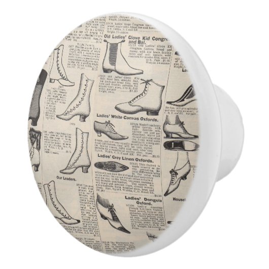  damesschoenencatalogus - Mode uit de jaren 1900 Keramische Knop (Rechts)