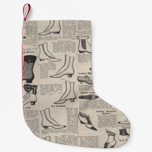  damesschoenencatalogus - Mode uit de jaren 1900 Kleine Kerstsok (Voorkant)