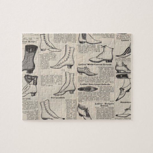  damesschoenencatalogus - Mode uit de jaren 1900 Legpuzzel (Horizontaal)