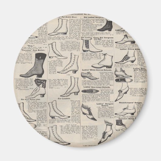  damesschoenencatalogus - Mode uit de jaren 1900 Magneet (Voorkant)