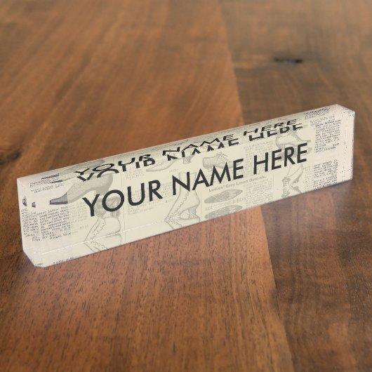  damesschoenencatalogus - Mode uit de jaren 1900 Naambordje (Zijkant)