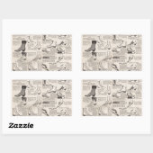  damesschoenencatalogus - Mode uit de jaren 1900 Rechthoekige Sticker (Vel)