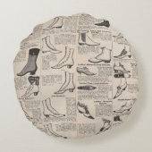  damesschoenencatalogus - Mode uit de jaren 1900 Rond Kussen (Achterkant)