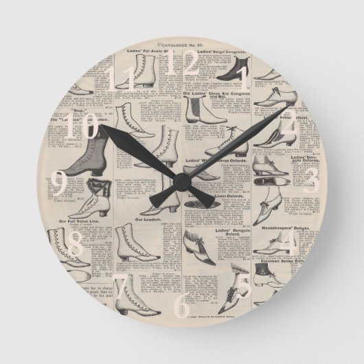  damesschoenencatalogus - Mode uit de jaren 1900 Ronde Klok (Voorkant)