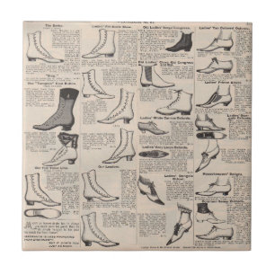  damesschoenencatalogus - Mode uit de jaren 1900 Tegeltje