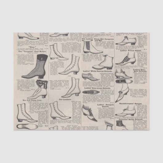  damesschoenencatalogus - Mode uit de jaren 1900 Tissuepapier (Voorkant)