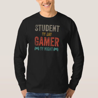 Damesstudent Overdag Gamer 's Nachts Meme Voor Gam T-shirt