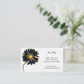 damestoornis op zwarte maaltijd visitekaartje (Staand voorkant)