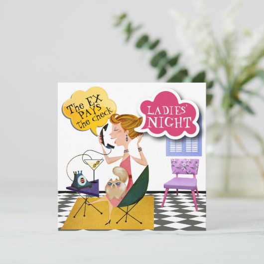 Damesuitje - SRF Uitnodiging (Staand voorkant)