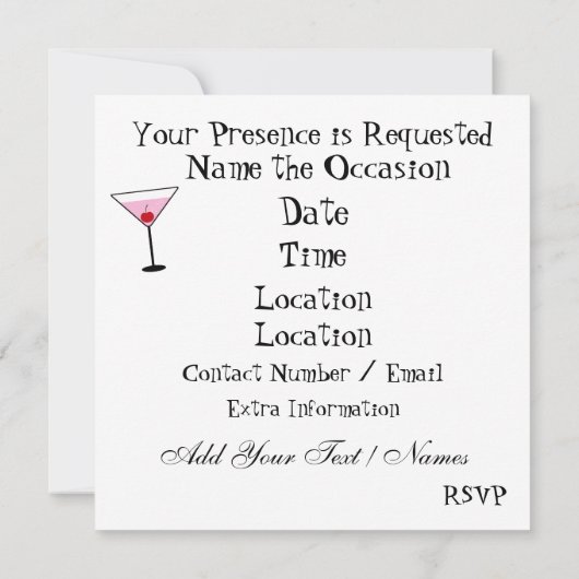 Damesuitje - SRF Uitnodiging (Achterkant)