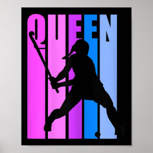 Damesveld Hockey Koningin Verjaardag Sport Meisjes Poster