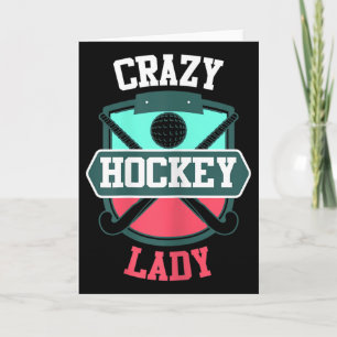 Damesveld Hockey Shirt Grappige gekke hockey dames Kaart