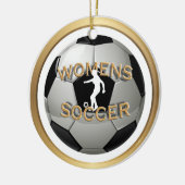 Damesvoetbal Bal Sporten Keramisch Ornament (Links)