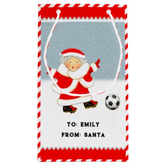 Damesvoetbal Kerst Cadeautasje (Achterkant)
