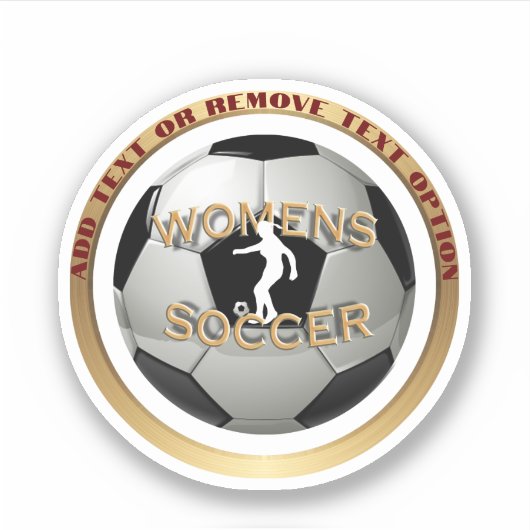 Damesvoetbal Sport Sticker (Voorkant)