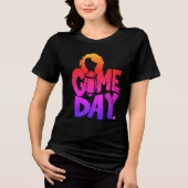 Damesvoetbal Wedstrijddag Tri-Blend Shirt (Voorkant)