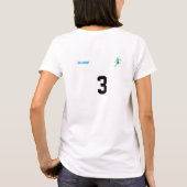 Damesvoetbalteamshirt T-shirt (Achterkant)