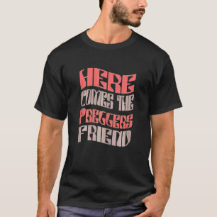 Damesvriendin Zwanger Retro Bijpassende Bacheloret T-shirt