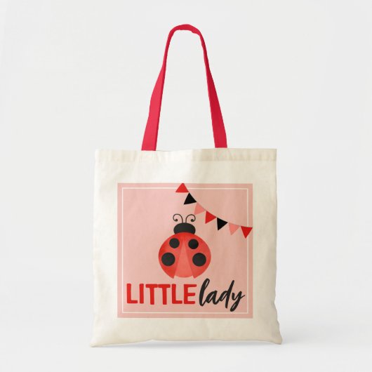 Dameswaterverf Lieveheersbeestje Boodschappentas Tote Bag (Voorkant)