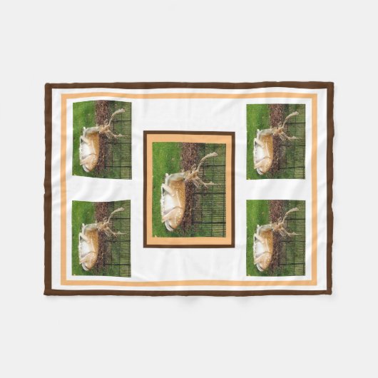 damherten fleece deken (Voorkant (Horizontaal))