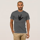 DAMIAN-peptide, I-love-U-teken met aangepaste teks T-shirt (Voorkant volledig)