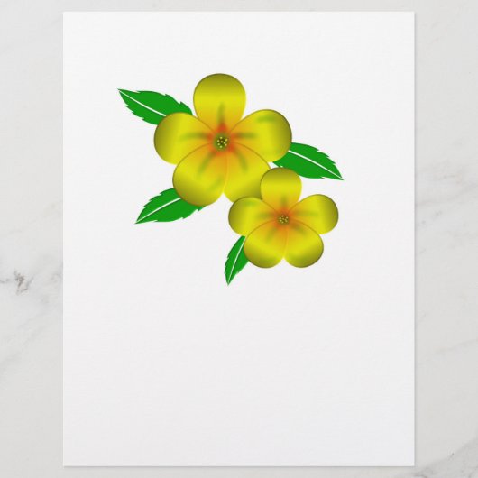 Damiana gele bloemen flyer (Voorkant)