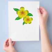 Damiana gele bloemen flyer (Hand)