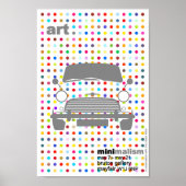 Damian's Classic Mini Cooper art Poster (Voorkant)