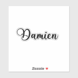 Damien Naam - Handgeschreven kalligrafie Sticker