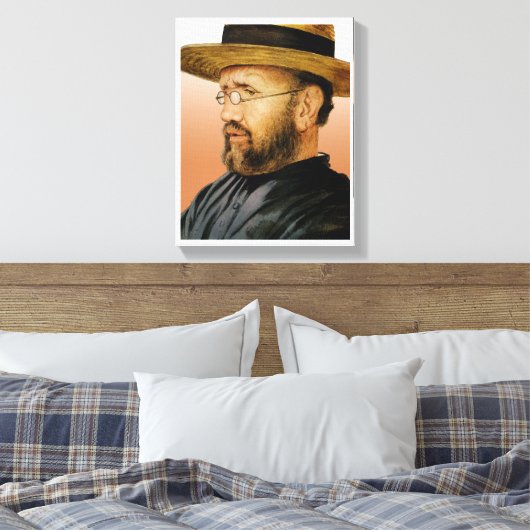 Damien van Molokai Canvas Afdruk (Insitu (Slaapkamer))