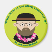 Damien van Molokai Magneet (Voorkant)