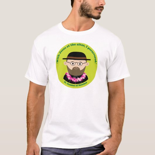 Damien van Molokai T-shirt (Voorkant)