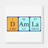 Damla periodiek table name magnet (Voorkant)