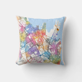 Dammam Saudi Arabia City Map Kussen