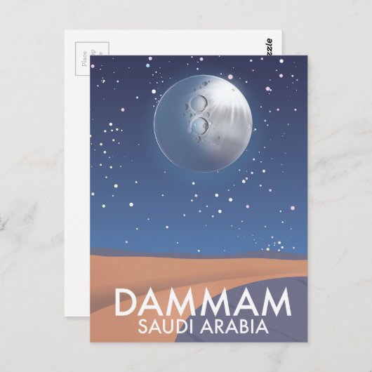 Dammam Saudi-Arabië Reisposter Briefkaart (Voorkant / Achterkant)